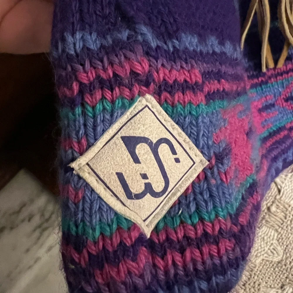 MERKLEY HEADGEAR Vintage 100% Wool Ski Winter Beanie Purple Pink‎ Canada Made OS
